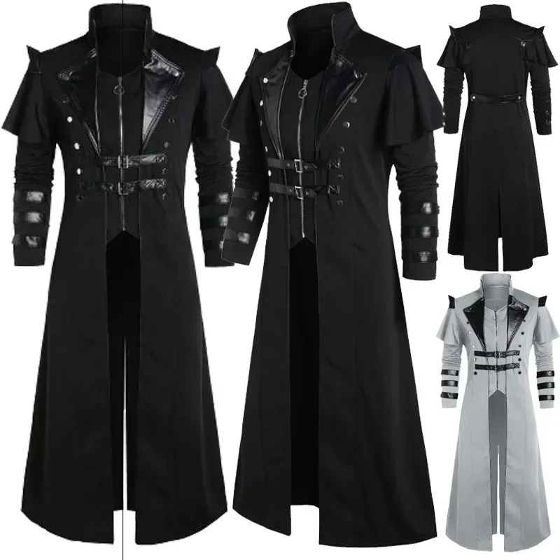 Men Formal Wear Coat - Disfraz Hombre Vintage Halloween Medieval Steampunk