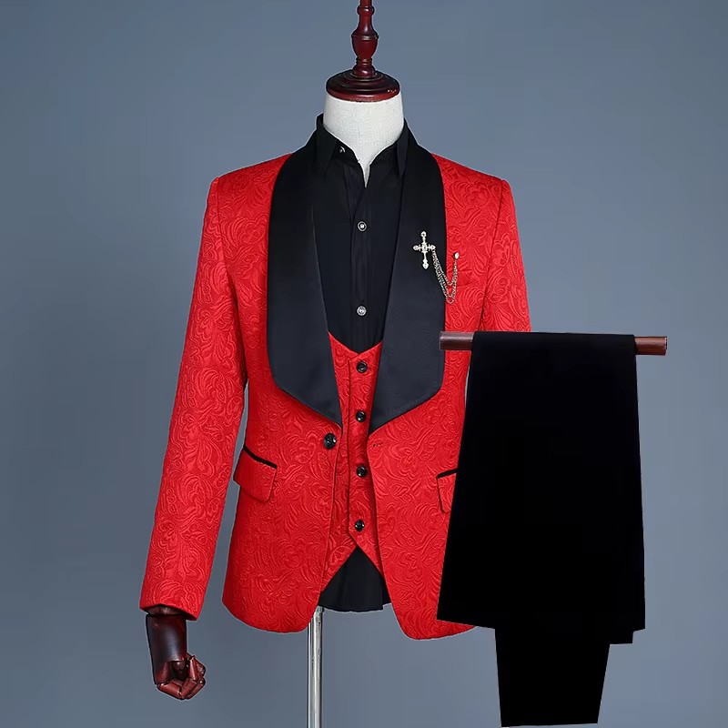 Men's Pink & White Slim Fit Th - Men Formal Wear Pink 评论和价格