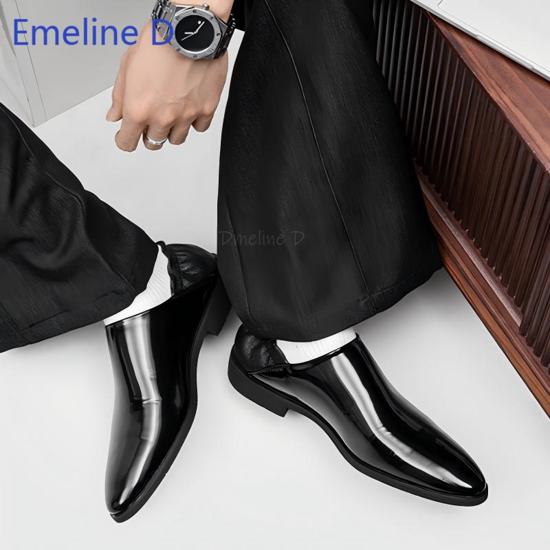 Male Glossy Patent Leather Loa - Men'S Urban Formal Wear 评论和价格