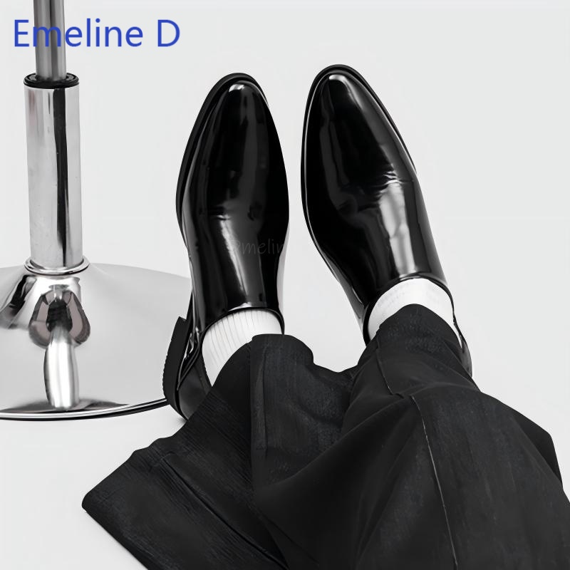 Male Glossy Patent Leather Loa - Men'S Urban Formal Wear 评论和价格