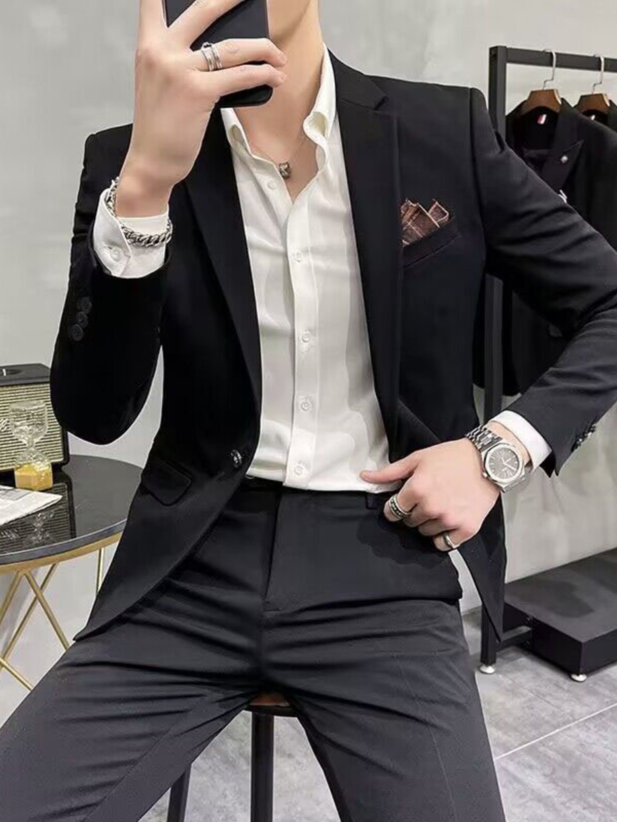 Business Casual Slim Fit Three - Men'S Urban Formal Wear 评论和价格