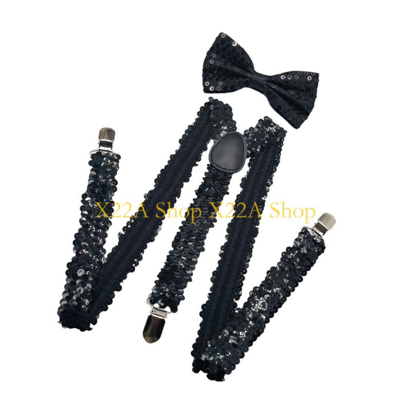 Unique Shining Suspenders Bowt - Suspender Clip Formal 评论和价格