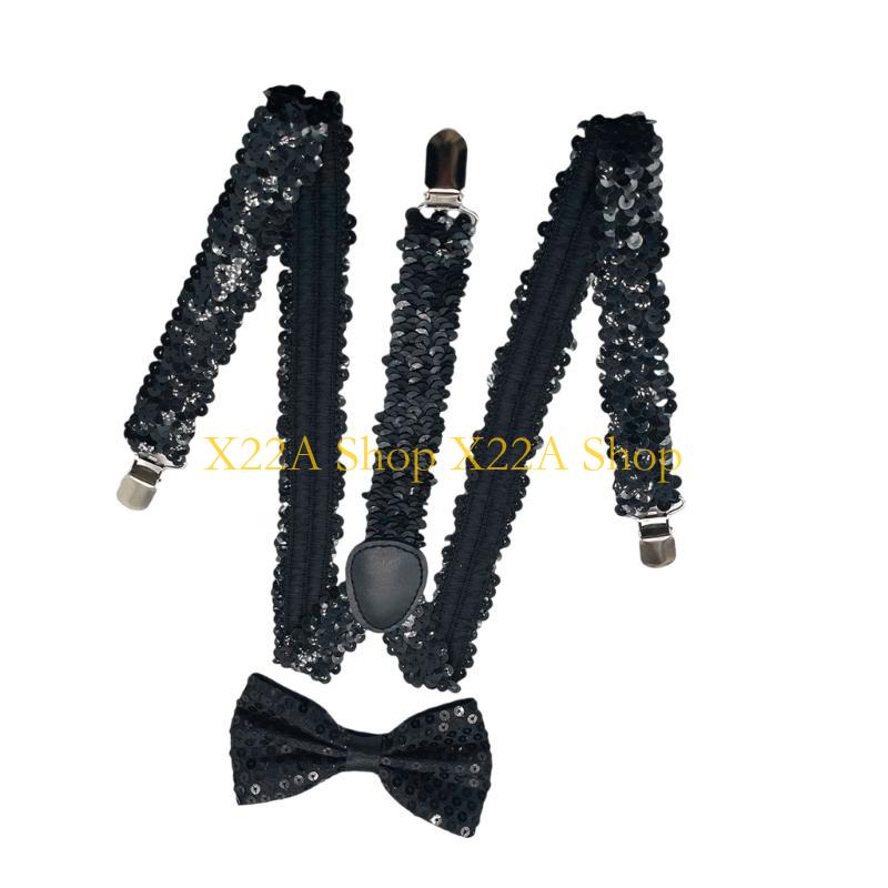 Unique Shining Suspenders Bowt - Suspender Clip Formal 评论和价格