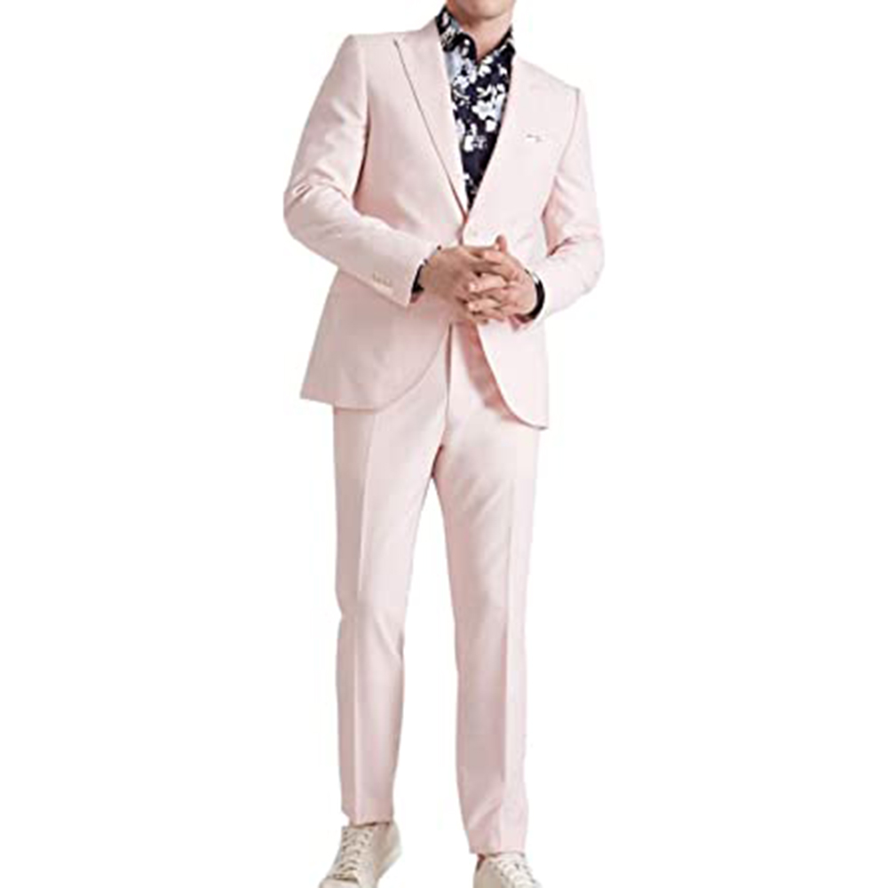 Summer Pink Suits Groom Wear S - Men Formal Wear Pink 评论和价格