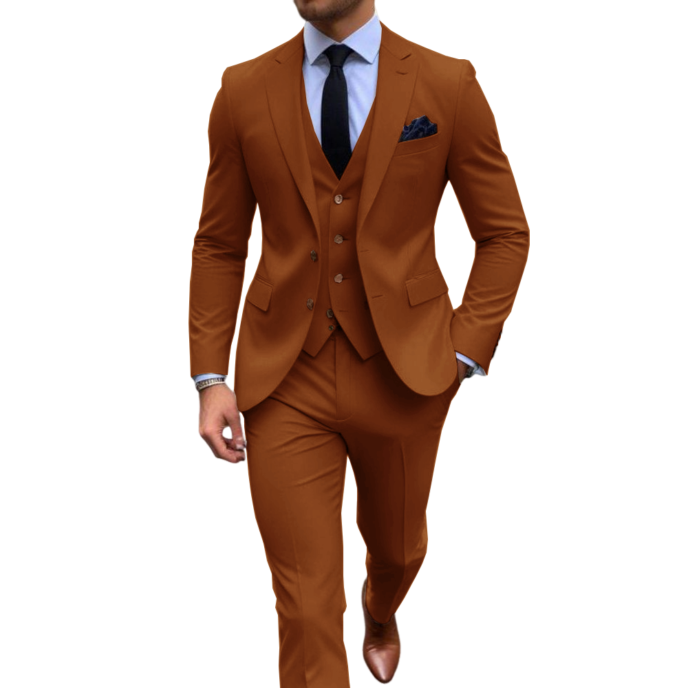 Pink 3 Piece Men's Suits For W - Men Formal Wear Pink 评论和价格