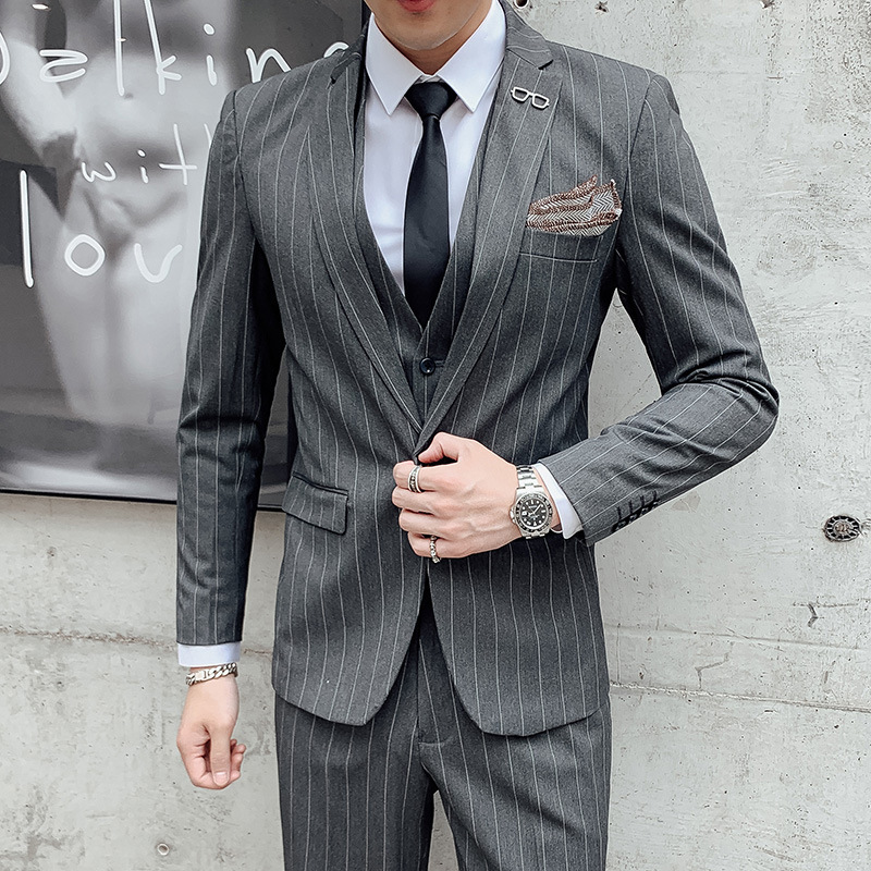 Men's Korean Style Three-Piece - Men'S Urban Formal Wear 评论和价格