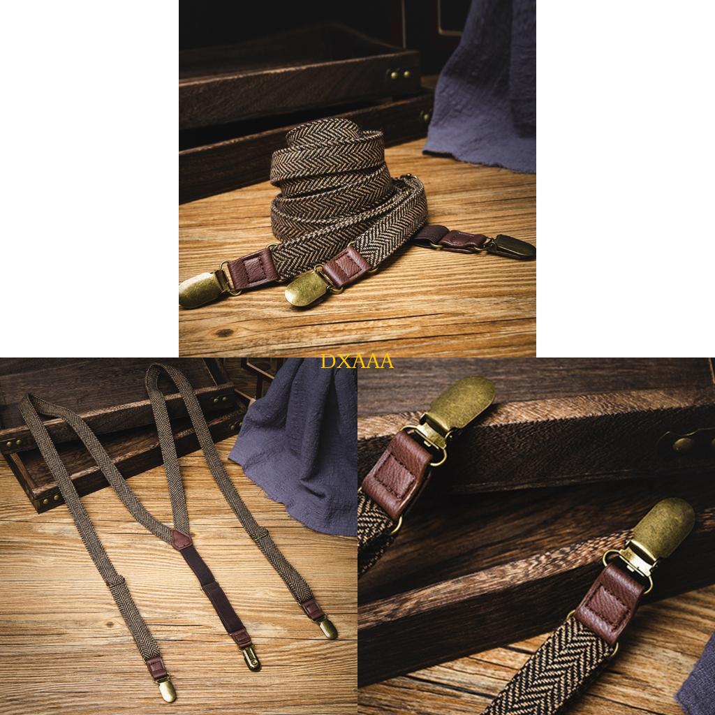 DXAA Men Elastic Suspenders 3  - Suspender Clip Formal 评论和价格