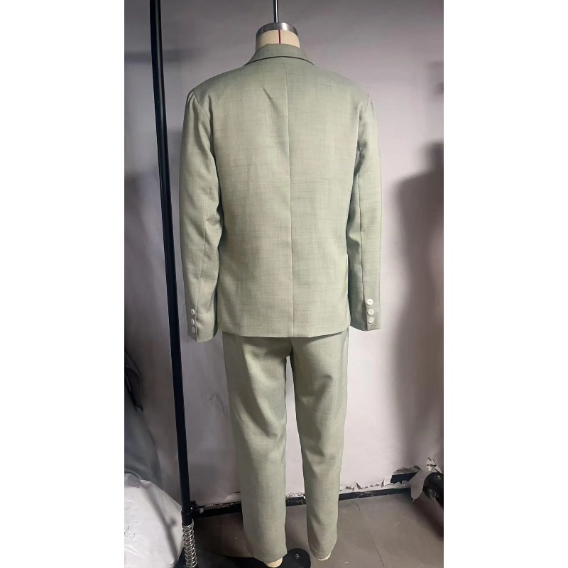 Business Men's Solid Color Sui - Men Formal Wear For Dinner 评论和价格