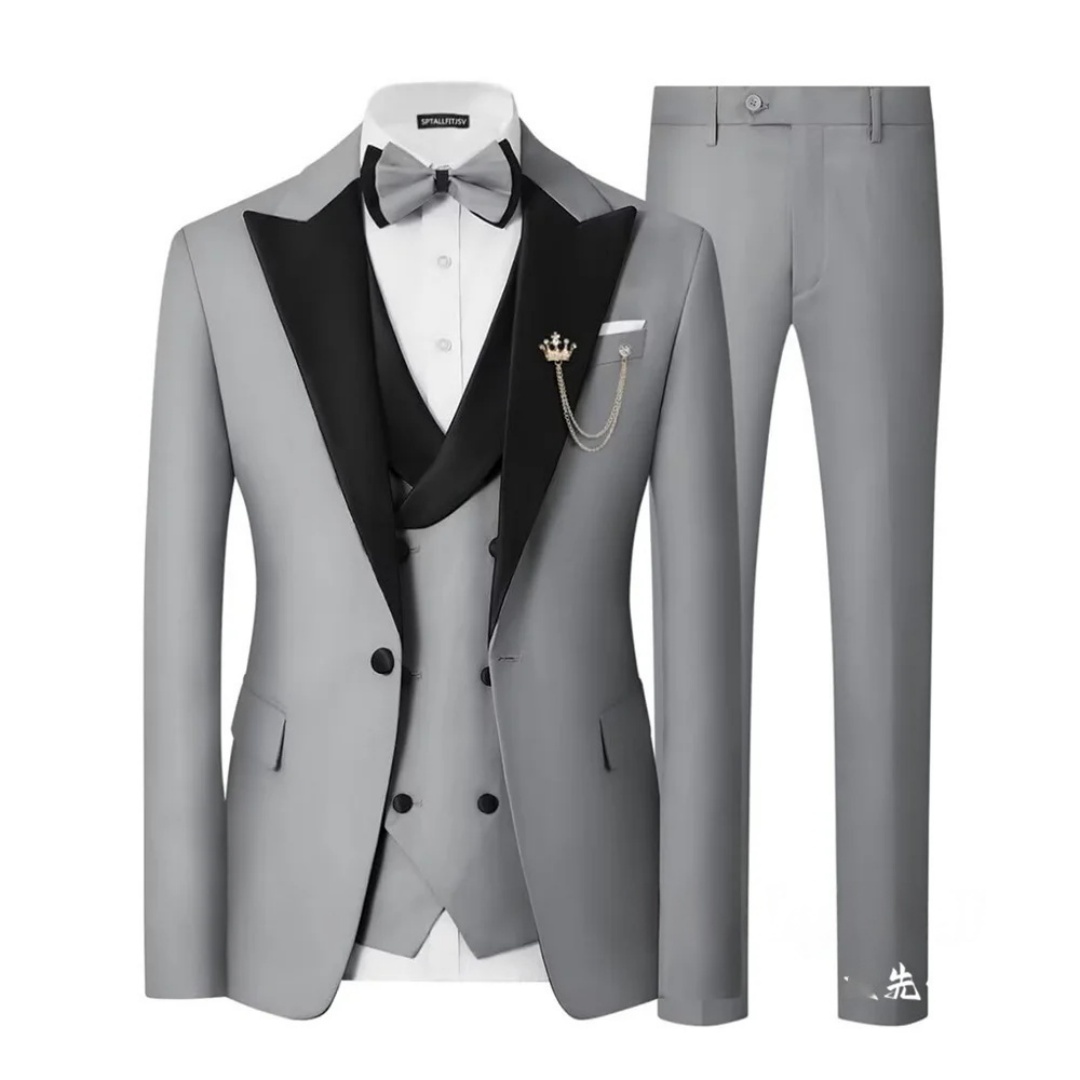 Men's Slim Fit 3 Piece Tuxedo  - Men Formal Wear For Dinner 评论和价格
