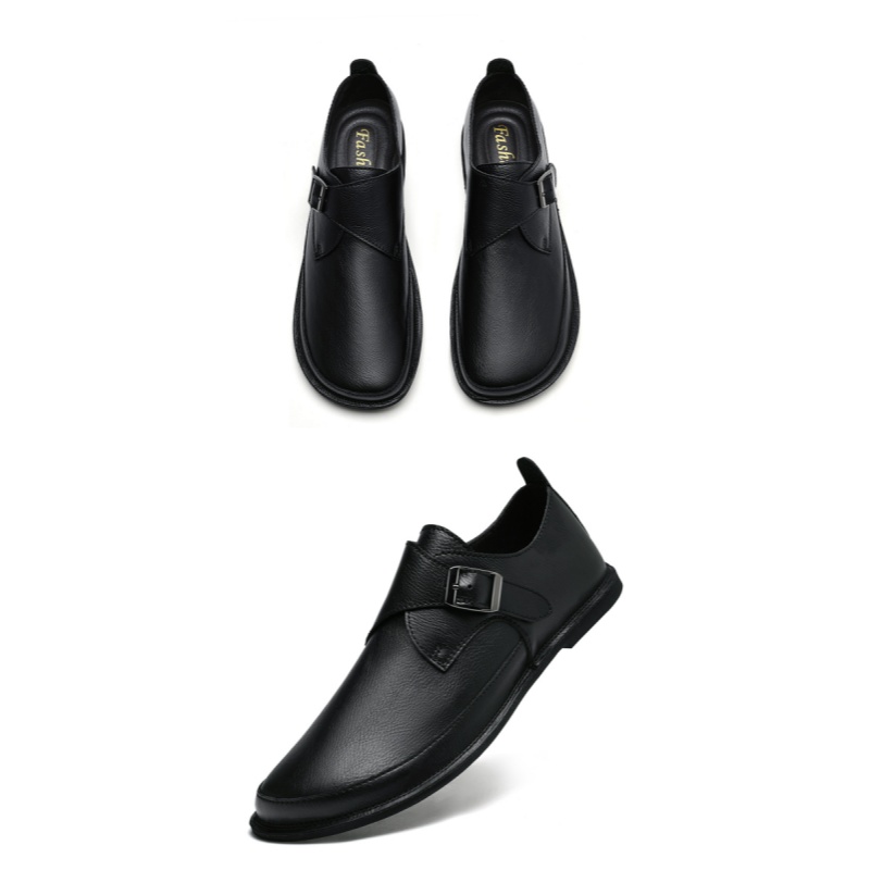 Men'S Leather Munk Shoes Fashi - Men'S Style Formal Wear 评论和价格
