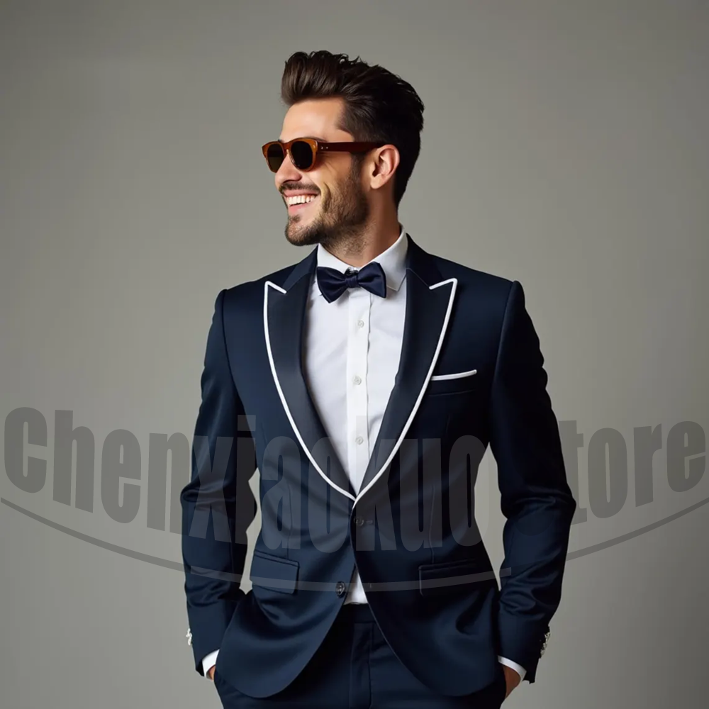 Men Suits Fashion Peak Lapel S - Men'S Formal Evening Wear 评论和价格