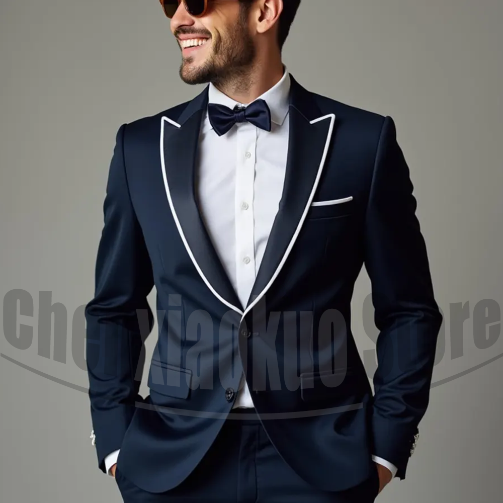 Men Suits Fashion Peak Lapel S - Men'S Formal Evening Wear 评论和价格