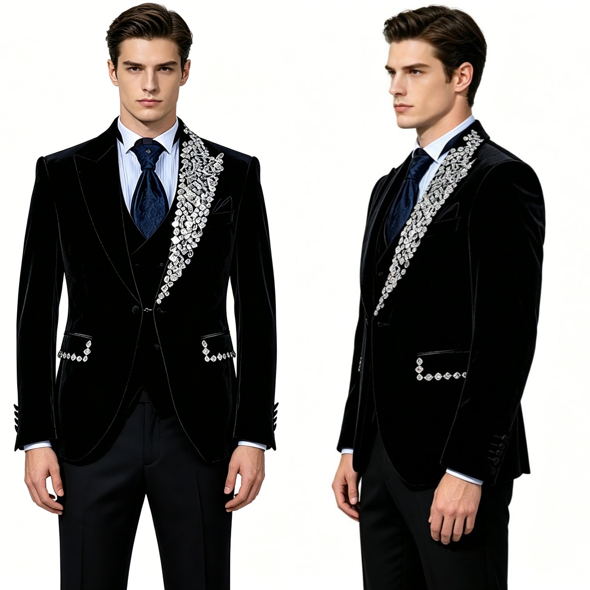 Formal Wedding Tuxedos Velvet  - Men'S Formal Evening Wear 评论和价格
