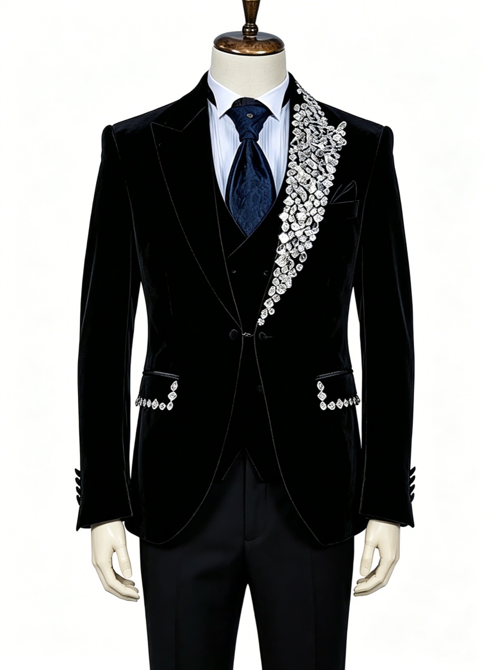 Formal Wedding Tuxedos Velvet  - Men'S Formal Evening Wear 评论和价格