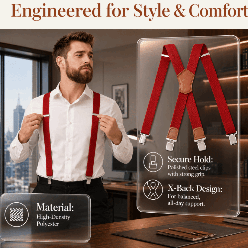 Elastic Heavy Duty Suspenders  - Suspender Clip Formal 评论和价格