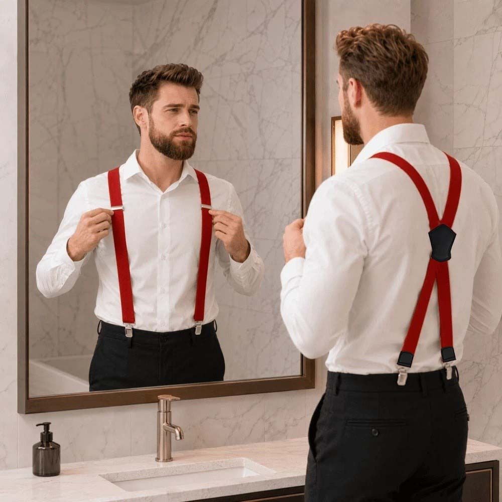 Elastic Heavy Duty Suspenders  - Suspender Clip Formal 评论和价格