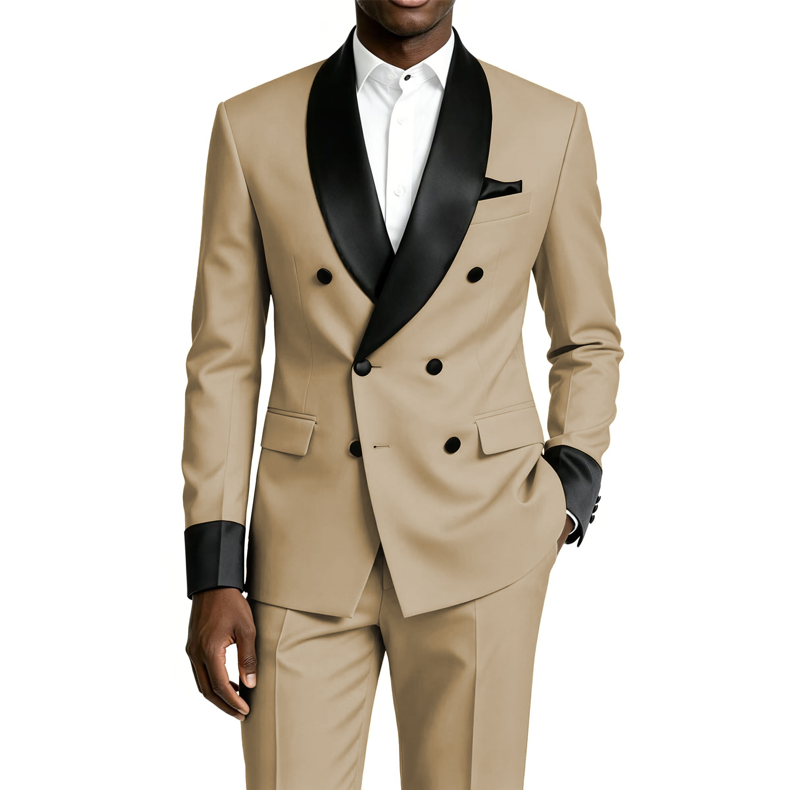 Men's Tuxedo Suit 2 Piece Douu - Men Formal Wear For Dinner 评论和价格