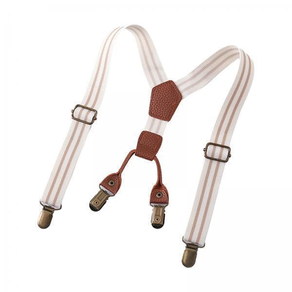 Leather Kids Suspenders for Pa - Suspender Clip Formal 评论和价格