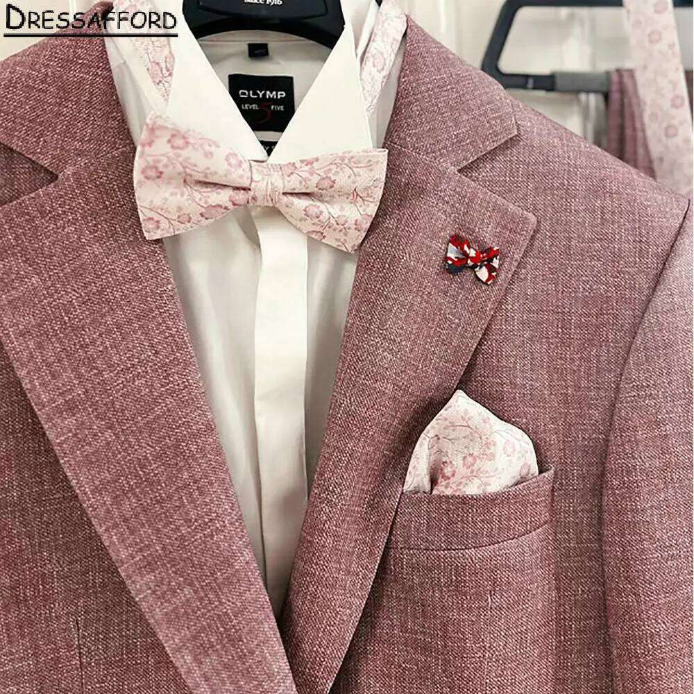 Pink Formal Wedding Suits Men' - Men Formal Wear Pink 评论和价格