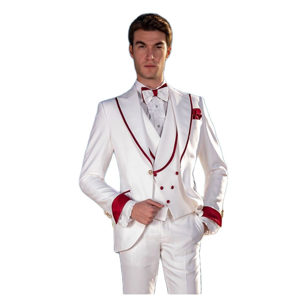 Custom Made White Men Suits We - Men Formal Party Wear Dress 评论和价格