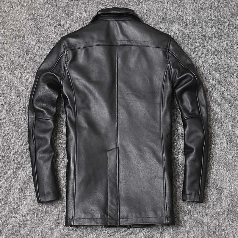 Genuine Leather Jacket Men's T - Men Formal Wear Coat 评论和价格