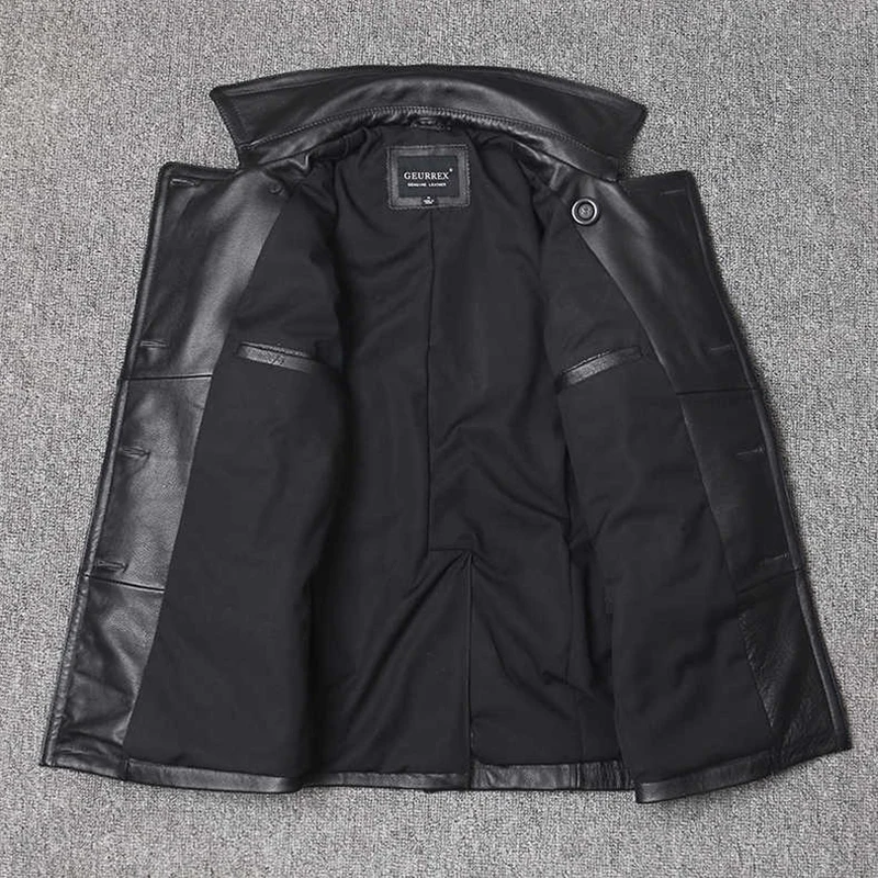 Genuine Leather Jacket Men's T - Men Formal Wear Coat 评论和价格