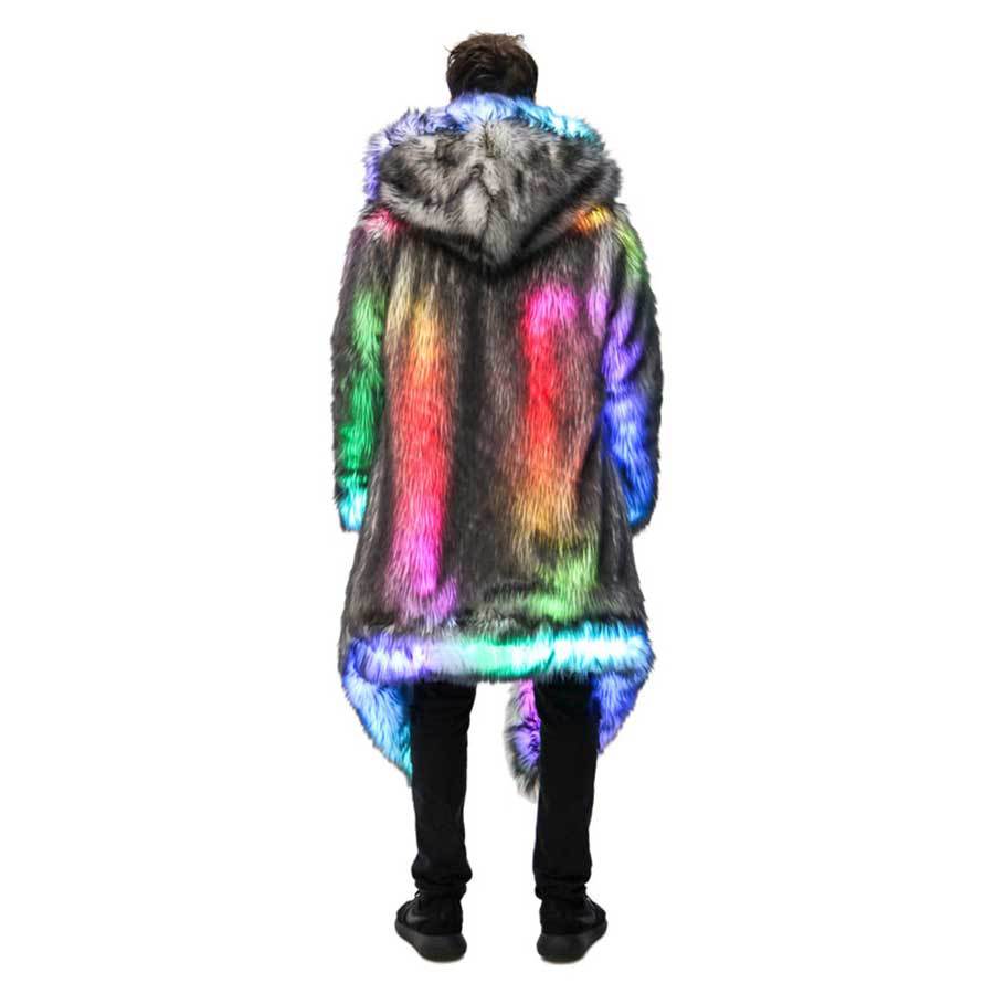 Faux Fur Coat Men Hooded Outer - Men Formal Wear Coat 评论和价格