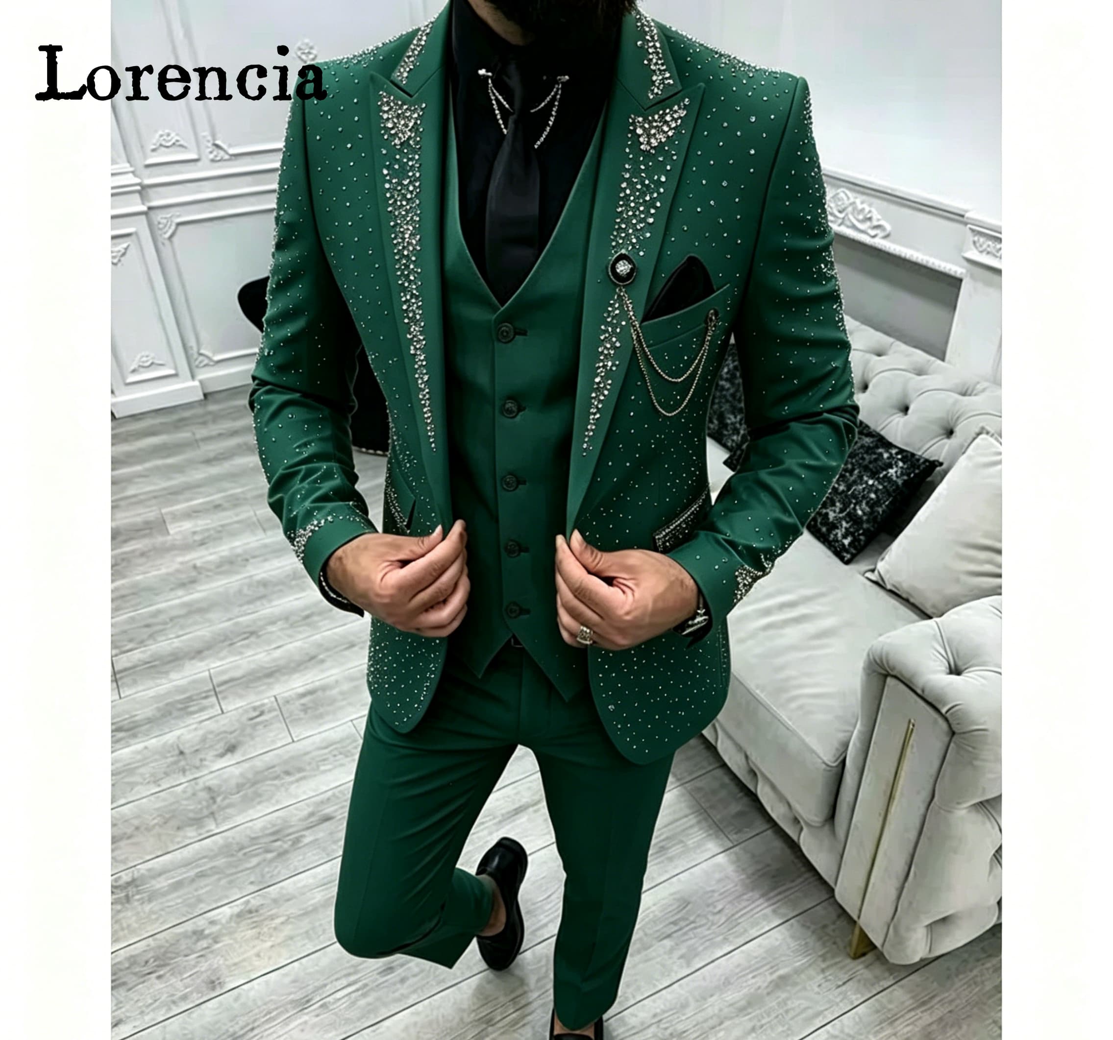 Luxury 3 Piece Formal Men's Su - Men'S Formal Evening Wear 评论和价格