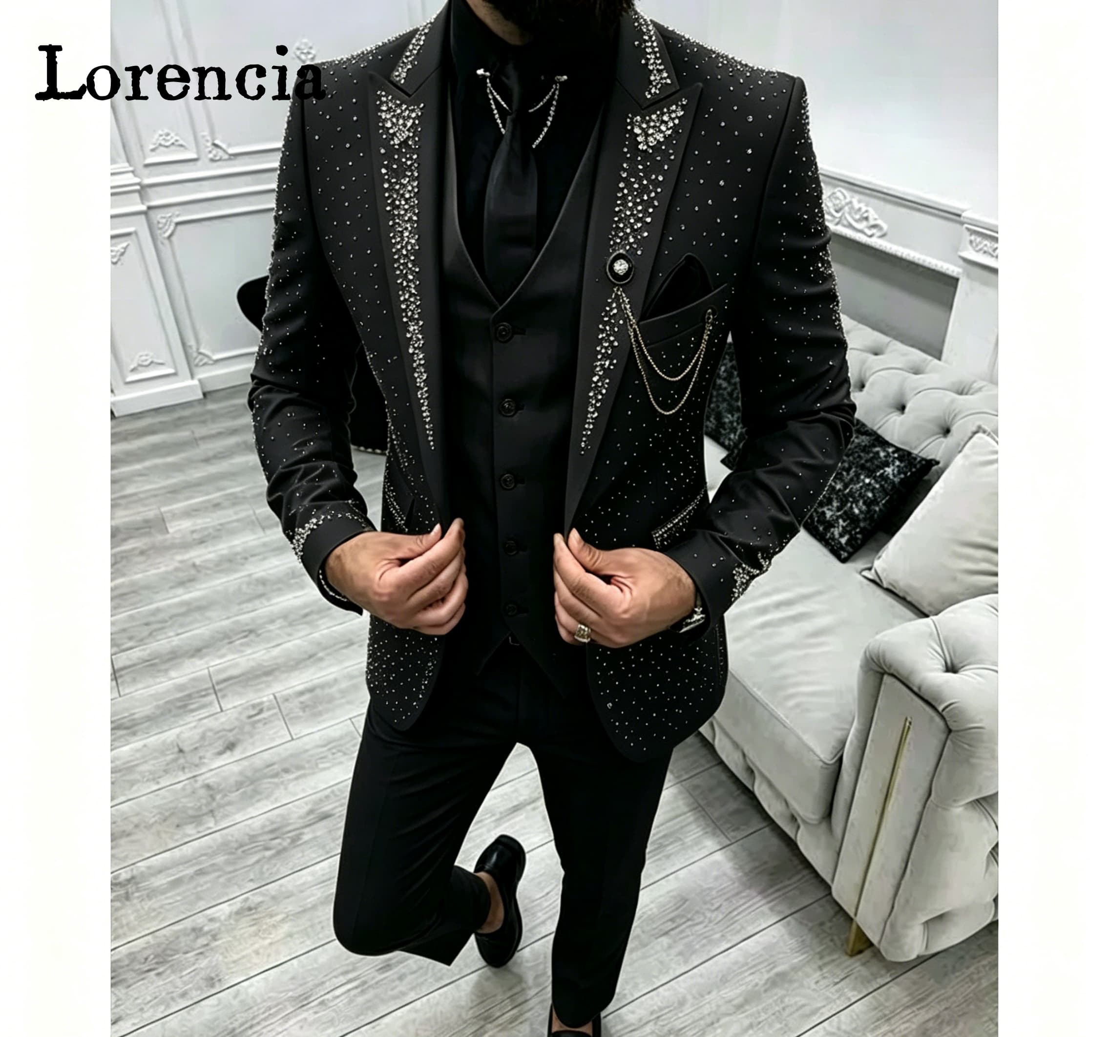 Luxury 3 Piece Formal Men's Su - Men'S Formal Evening Wear 评论和价格