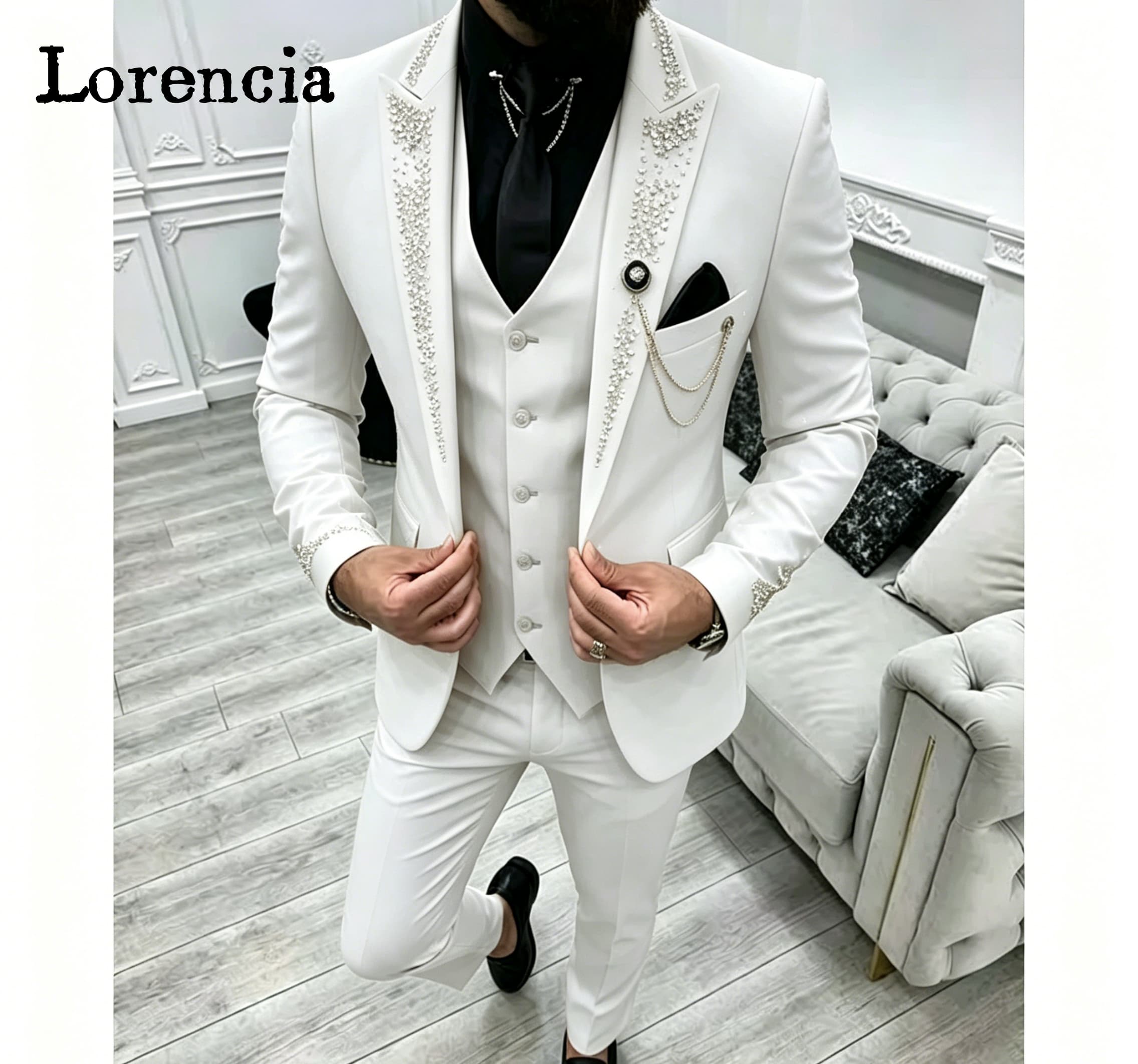 Luxury 3 Piece Formal Men's Su - Men'S Formal Evening Wear 评论和价格