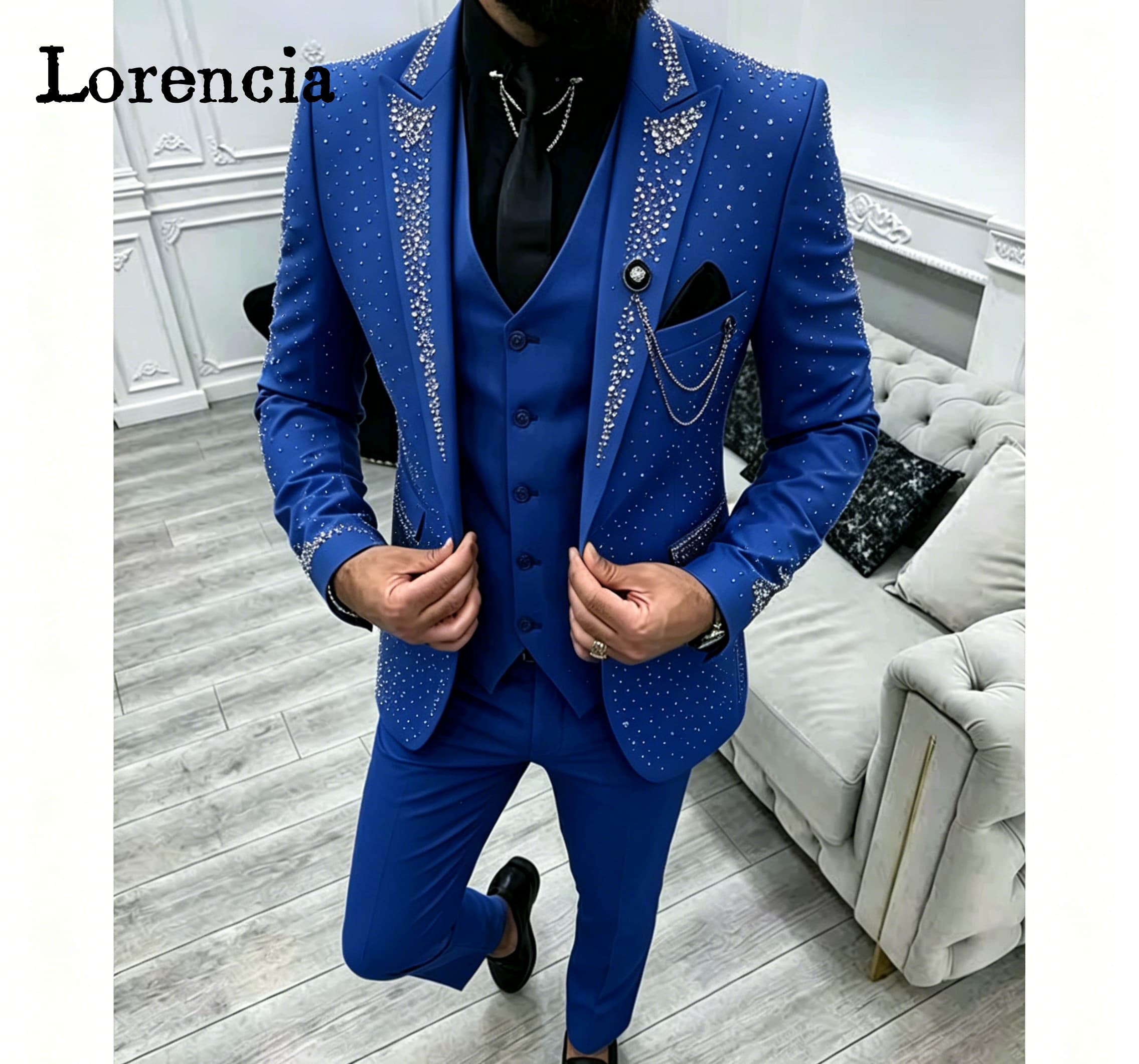 Luxury 3 Piece Formal Men's Su - Men'S Formal Evening Wear 评论和价格