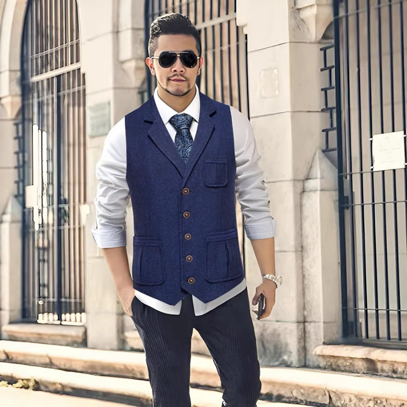 Men's Herringbone Tweed Suit V - Men'S Formal Wear No Suit 评论和价格