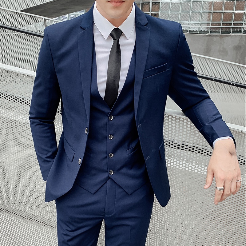 Wedding Suit Three-Piece Set M - Men'S Urban Formal Wear 评论和价格