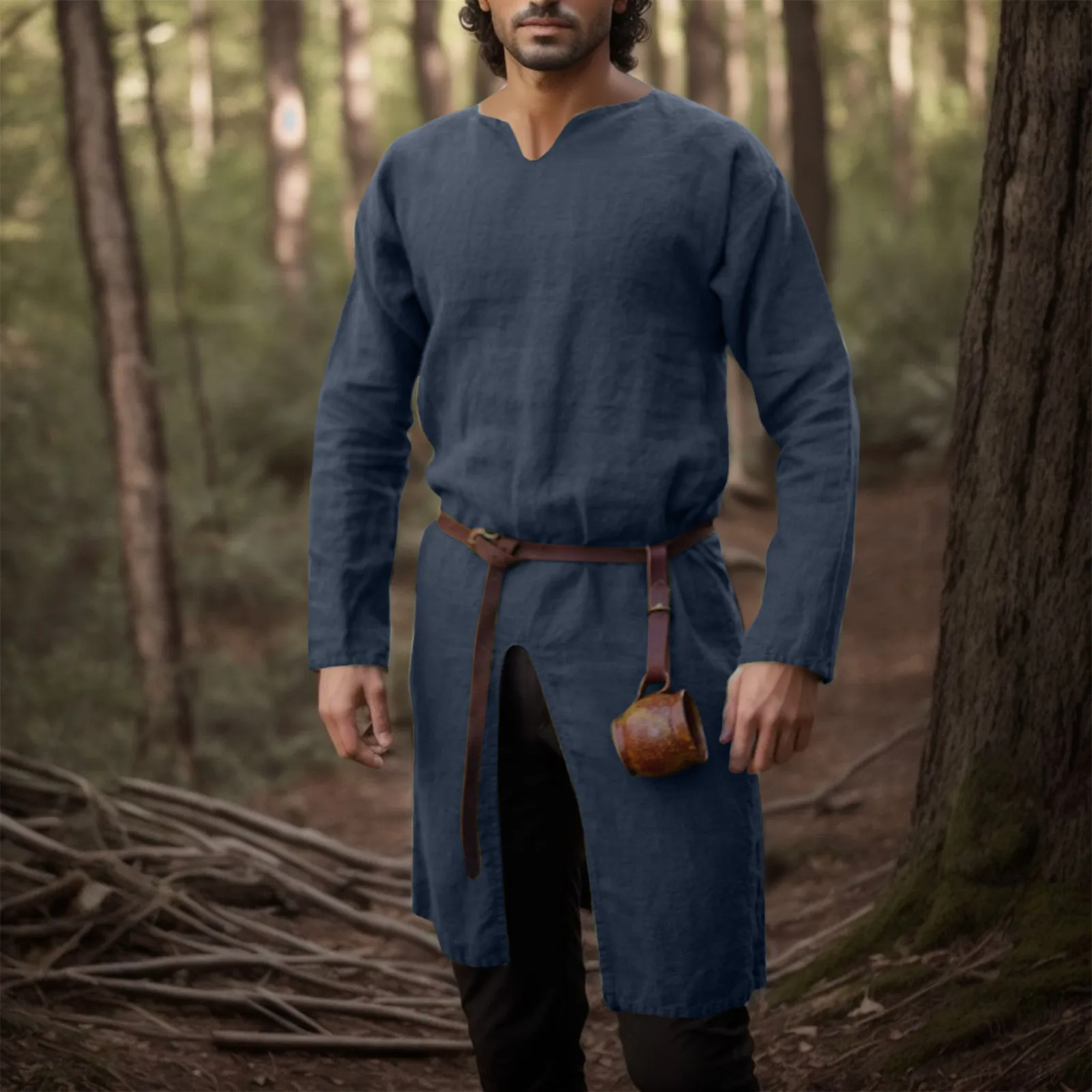 Medieval Renaissance Retro Shi - Men Formal Wear Coat 评论和价格
