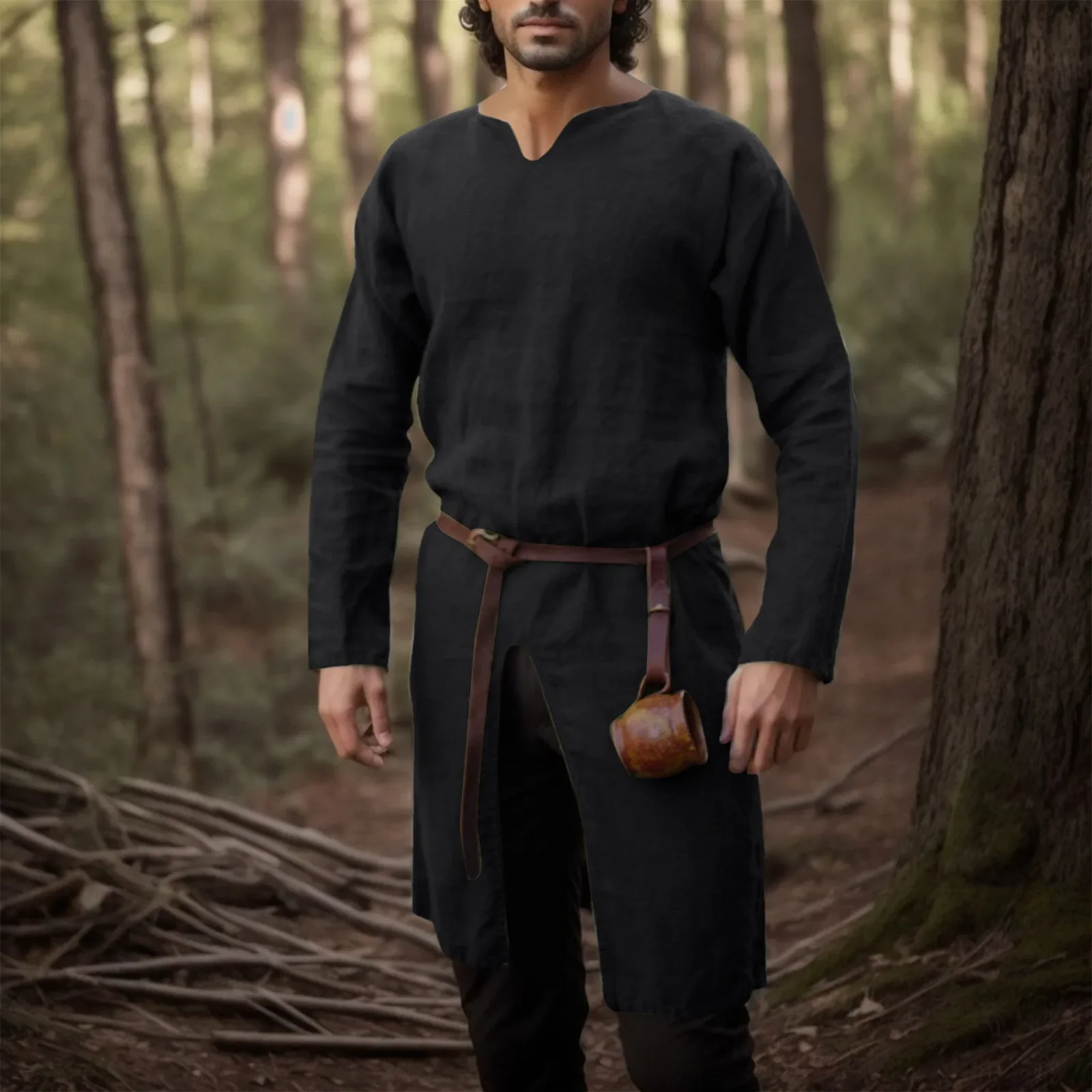 Medieval Renaissance Retro Shi - Men Formal Wear Coat 评论和价格