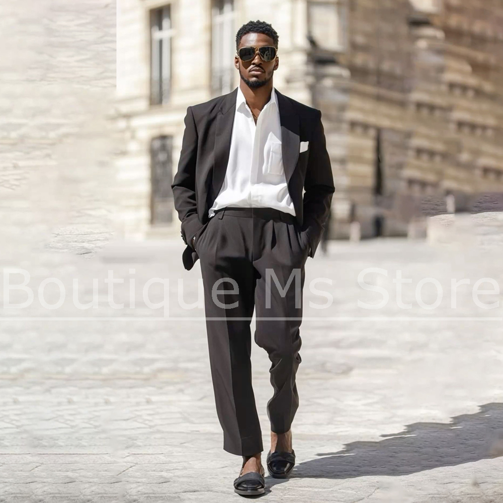 Dark Brown Men's Suit 2 Piece  - Men'S Formal Evening Wear 评论和价格