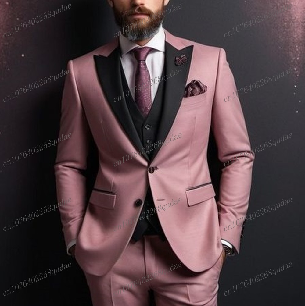 Dark Pink And Black Formal Men - Men Formal Wear Pink 评论和价格