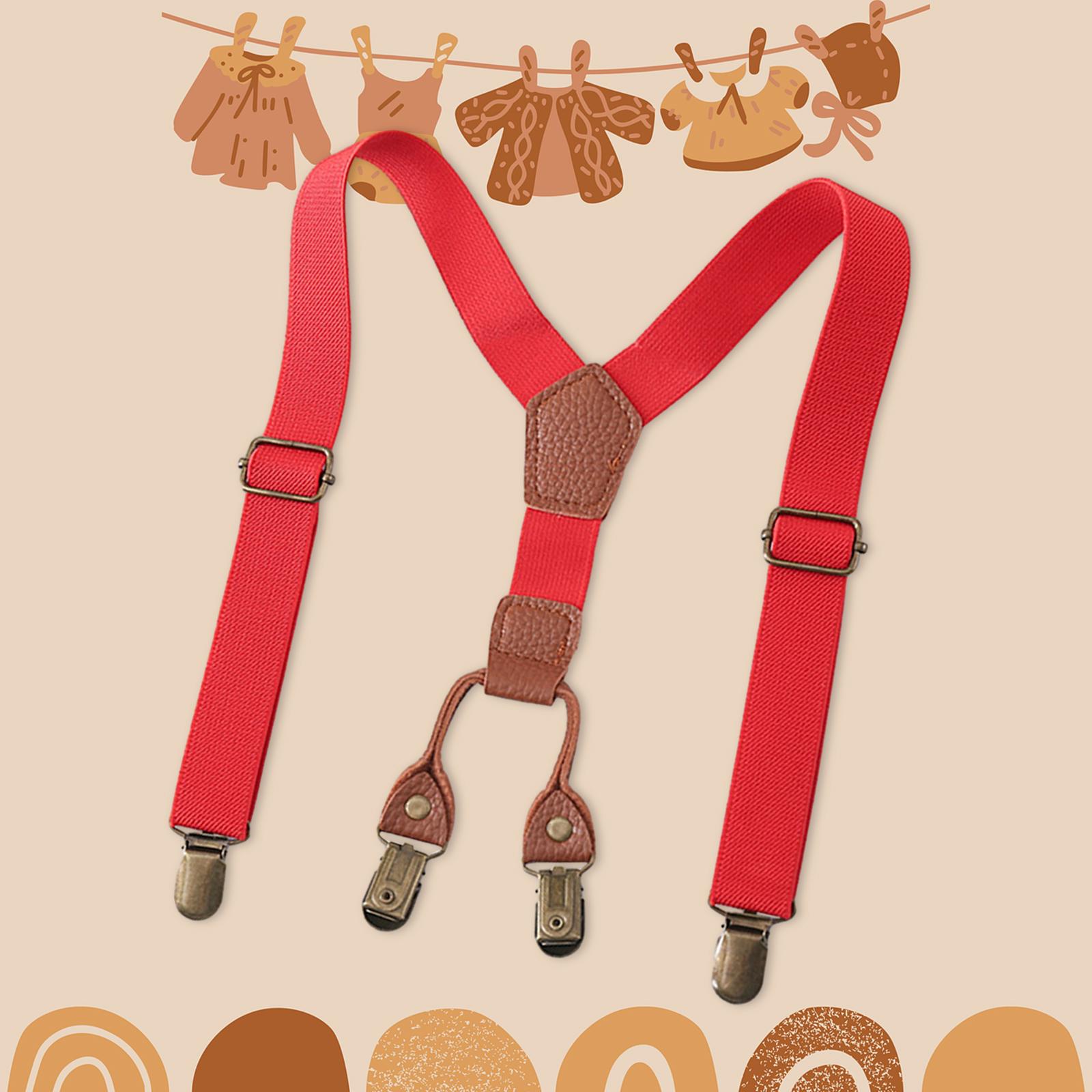 Kids Suspenders Adjustable Str - Suspender Clip Formal 评论和价格