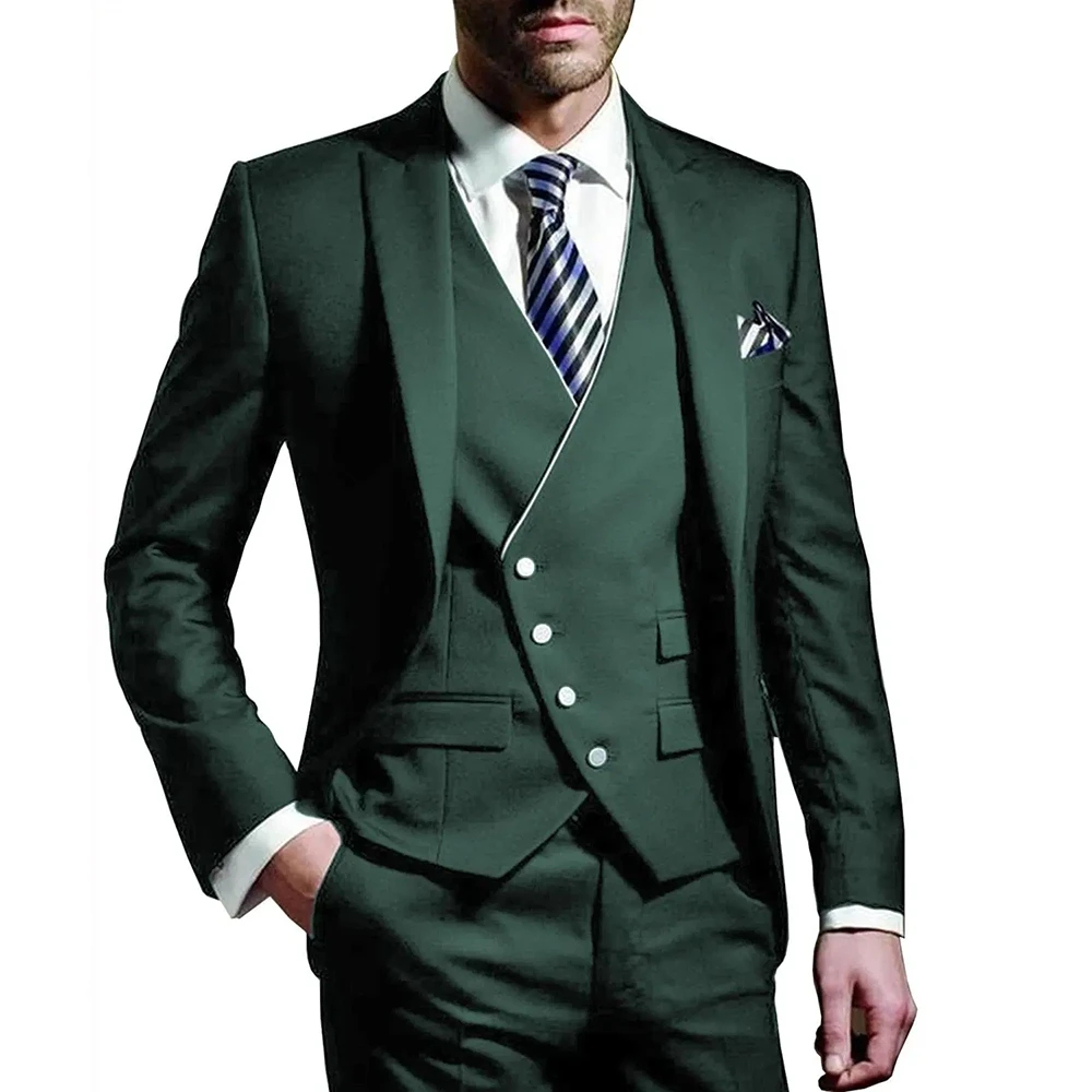 Men Suit  Army Green 3 Piece G - Men'S Formal Evening Wear 评论和价格