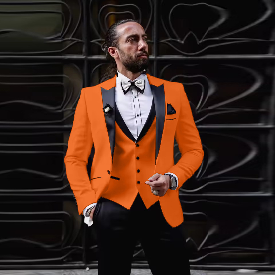 Men's Slim Fit 3 Piece Tuxedo  - Men Formal Wear For Dinner 评论和价格