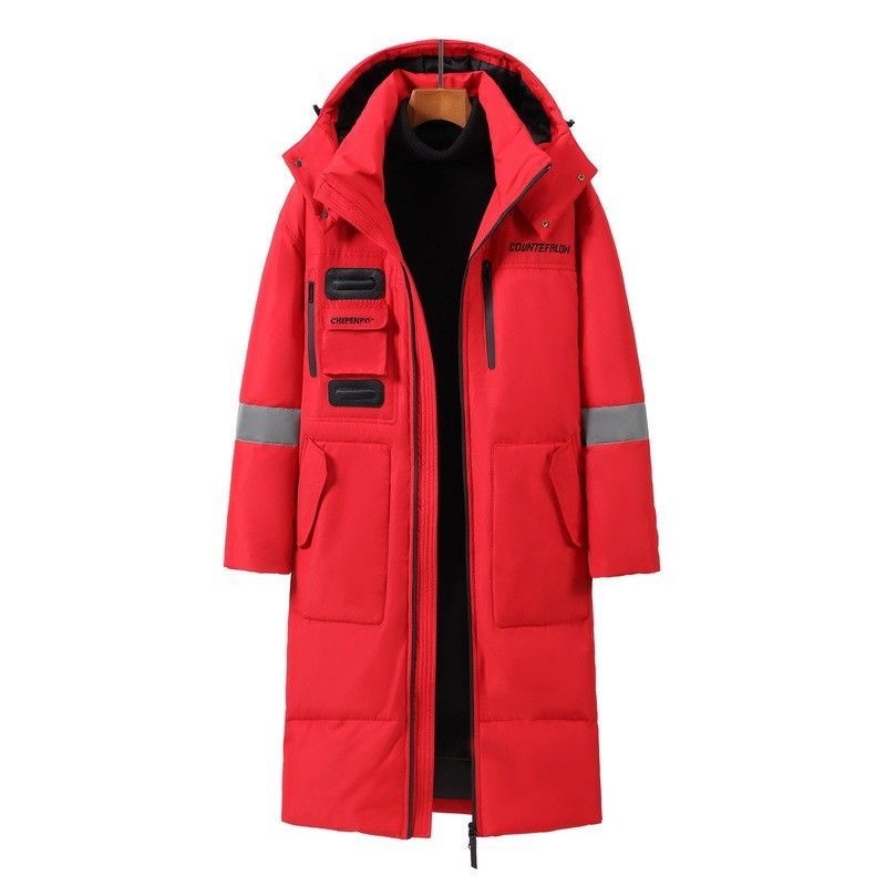 New Winter Men Hooded Long Puf - Men Formal Wear Coat 评论和价格