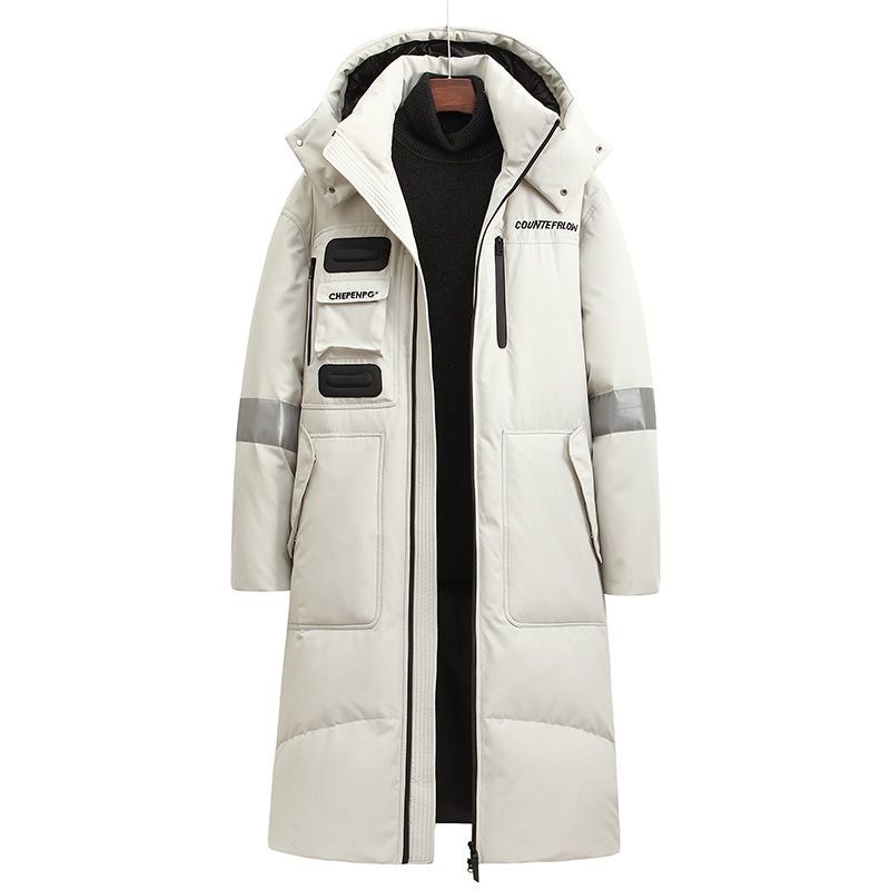 New Winter Men Hooded Long Puf - Men Formal Wear Coat 评论和价格