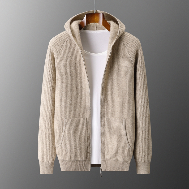 New Men's Thick Zipper Hoodie  - Men Formal Wear Coat 评论和价格