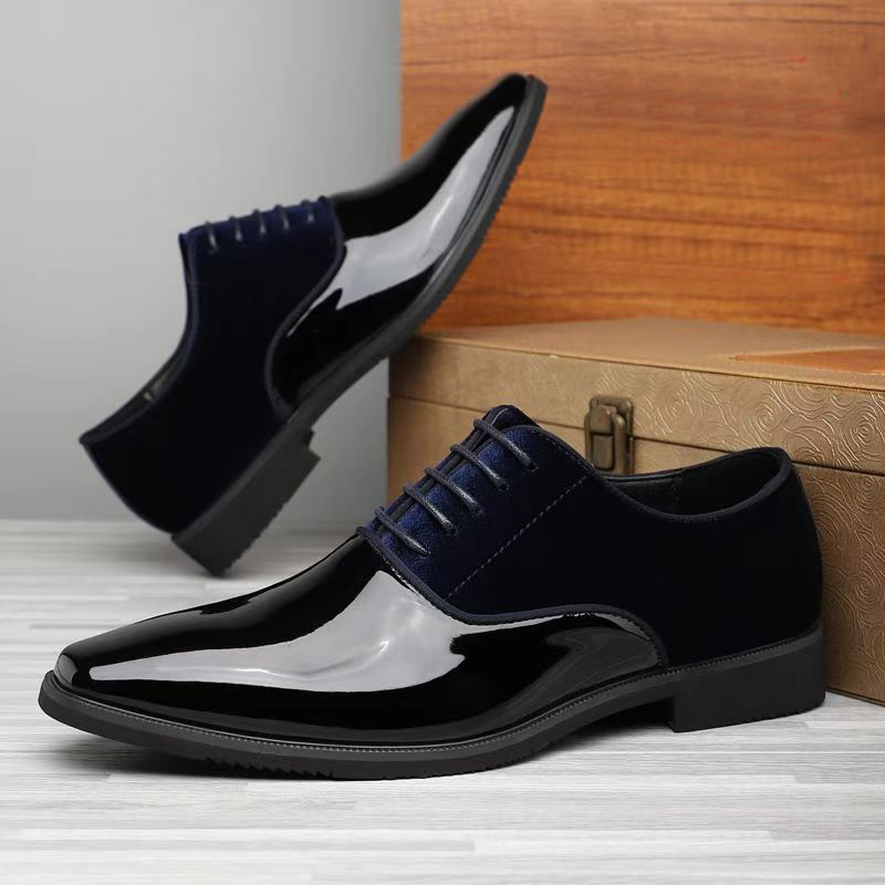 Men Color‑block Oxford Dress S - Men Formal Party Wear Dress 评论和价格