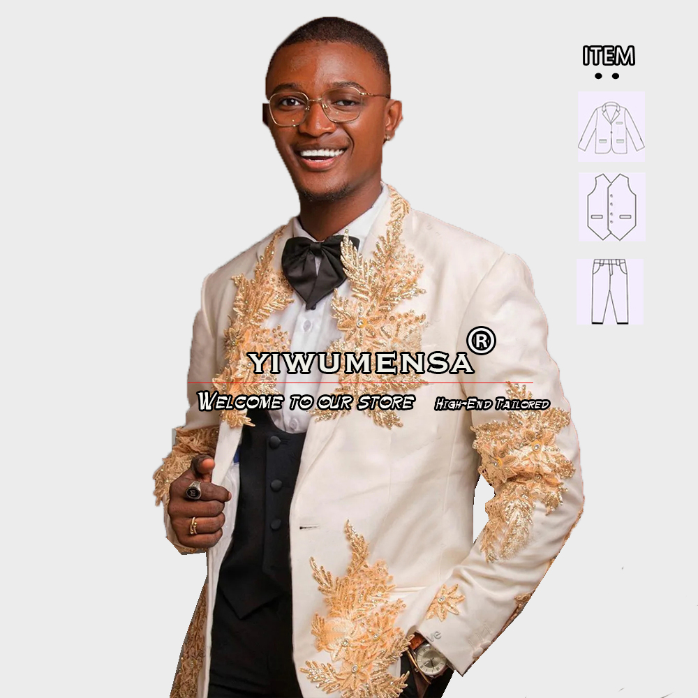 Customized 3 Pieces Suits Men  - Men Formal Party Wear Dress 评论和价格