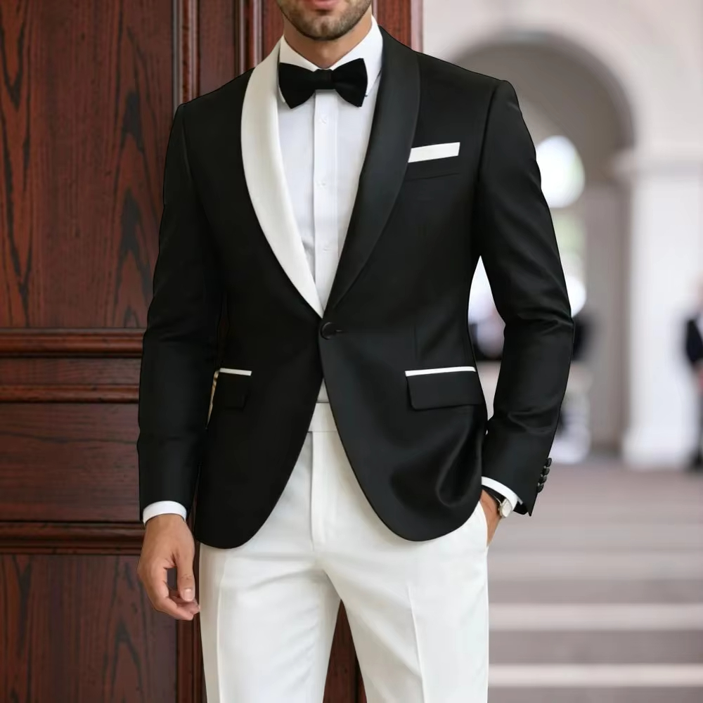 Formal Suits for Men Contrast  - Men'S Formal Evening Wear 评论和价格