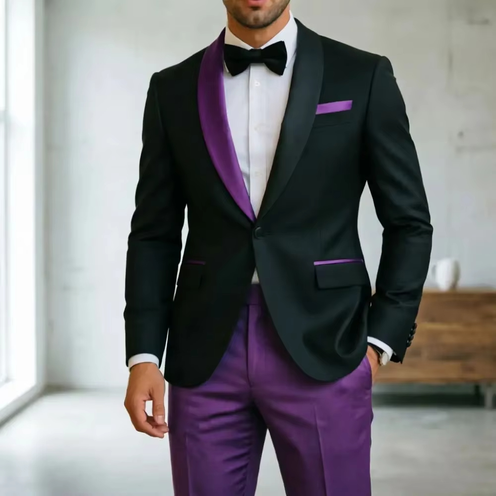 Formal Suits for Men Contrast  - Men'S Formal Evening Wear 评论和价格