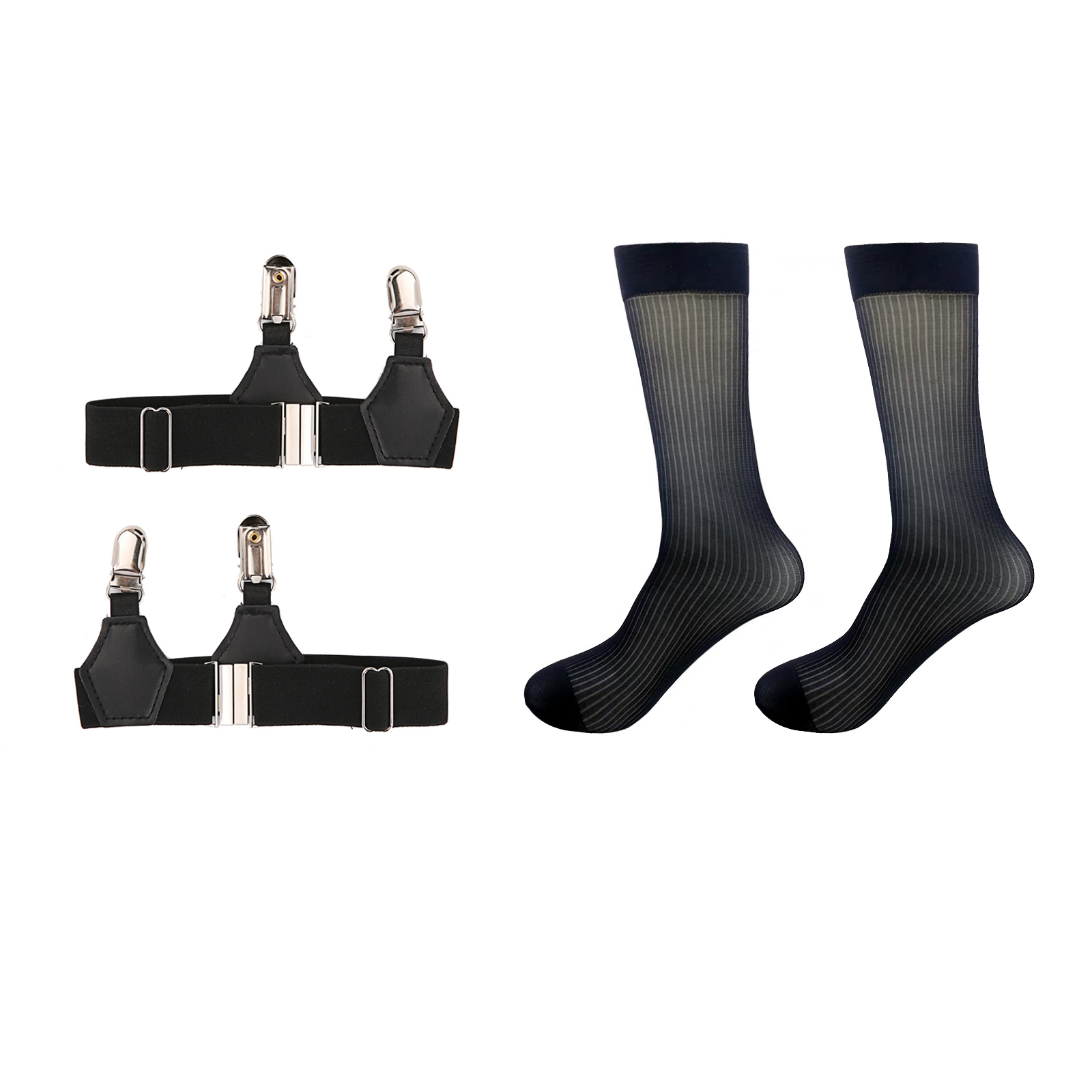 Men Formal Tube Sock Sexy Leg  - Suspender Clip Formal 评论和价格