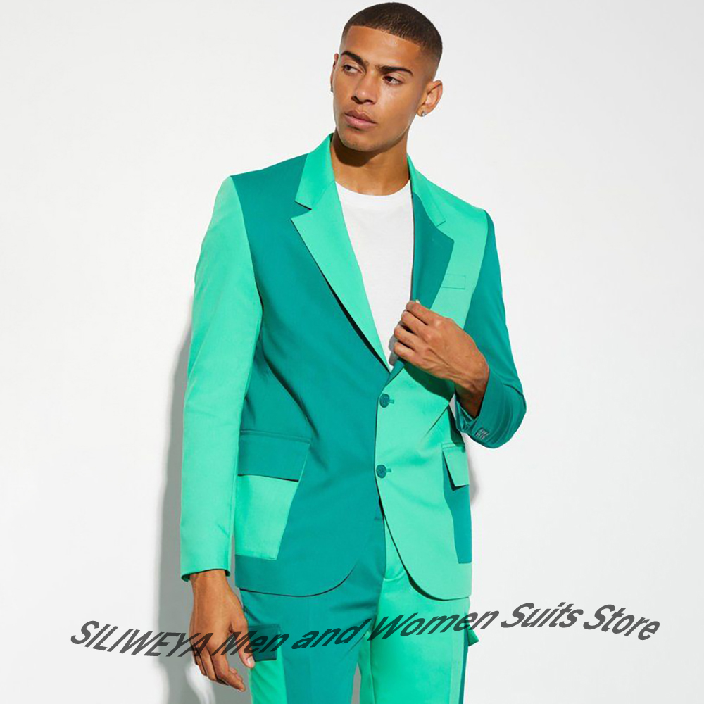 Stylish Men's Two-Tone Turquoi - Men Formal Party Wear Dress 评论和价格