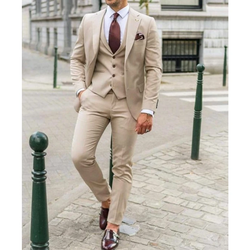 Notch Lapel Men Suits Slim Fit - Men Formal Wear For Dinner 评论和价格